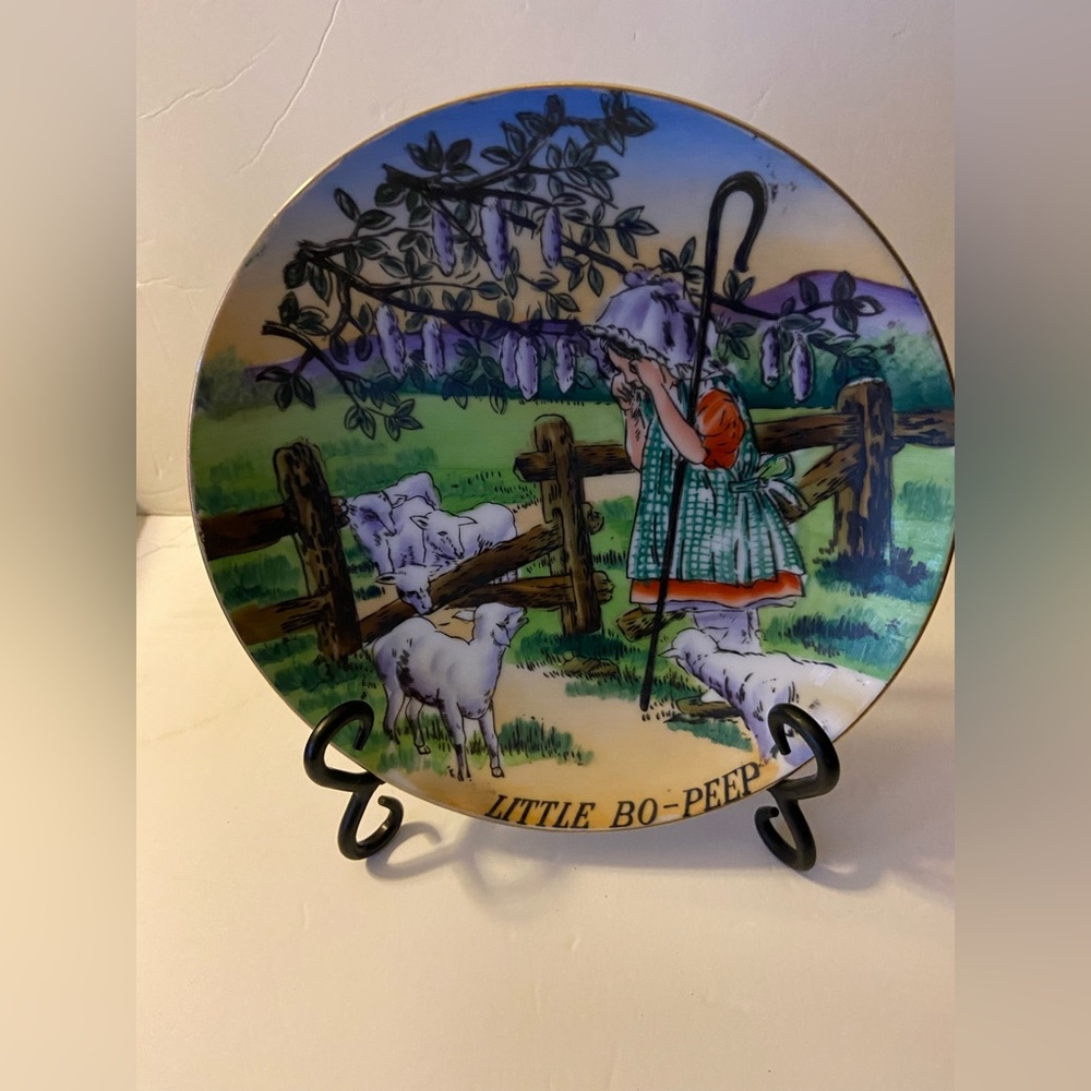 Vintage “Little Bo Peep” Plate Hand-painted